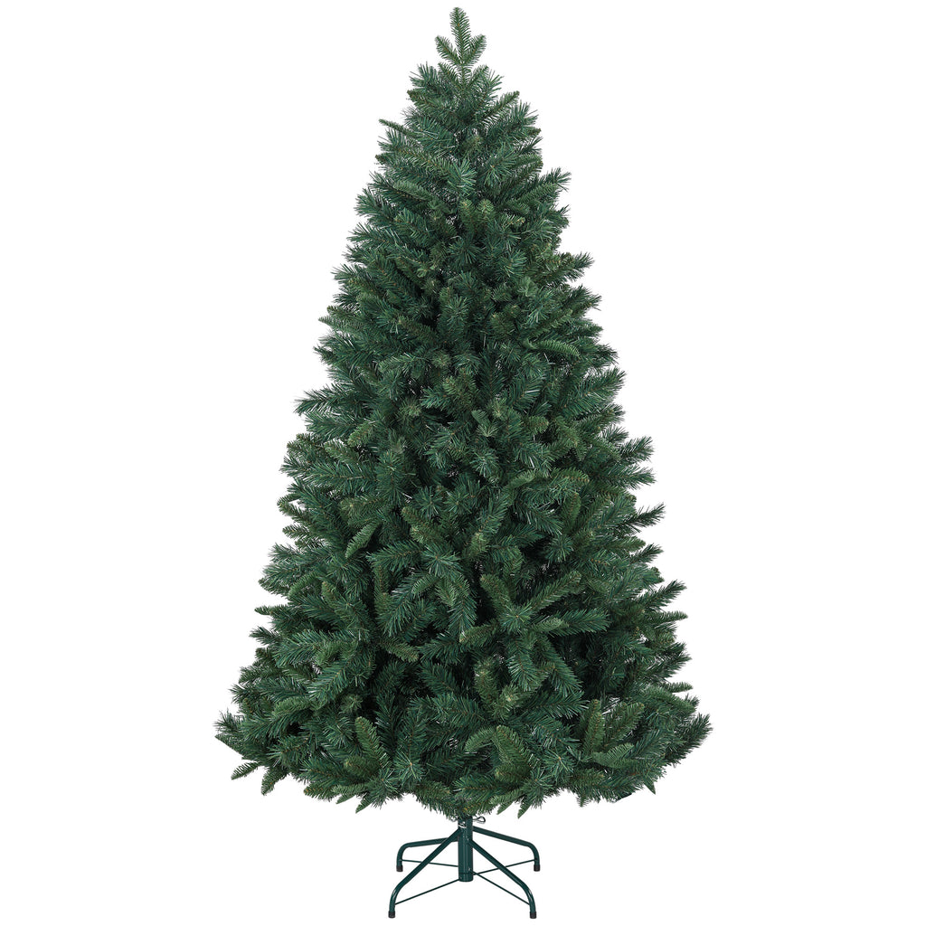 Sapin de Noël Artificiel 180 cm Arbre de Noël avec support en acier pliable, 1061 branches, décoration de Noël, vert-0