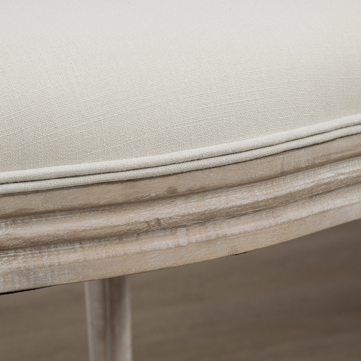 Lot de 2 chaises de Salle à Manger - Chaise de Salon médaillon Style Louis XVI Aspect Lin Crème-6