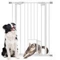 Barrière de sécurité animaux de 104H cm avec porte fermeture automatique système de double verrouillage sans percage-0