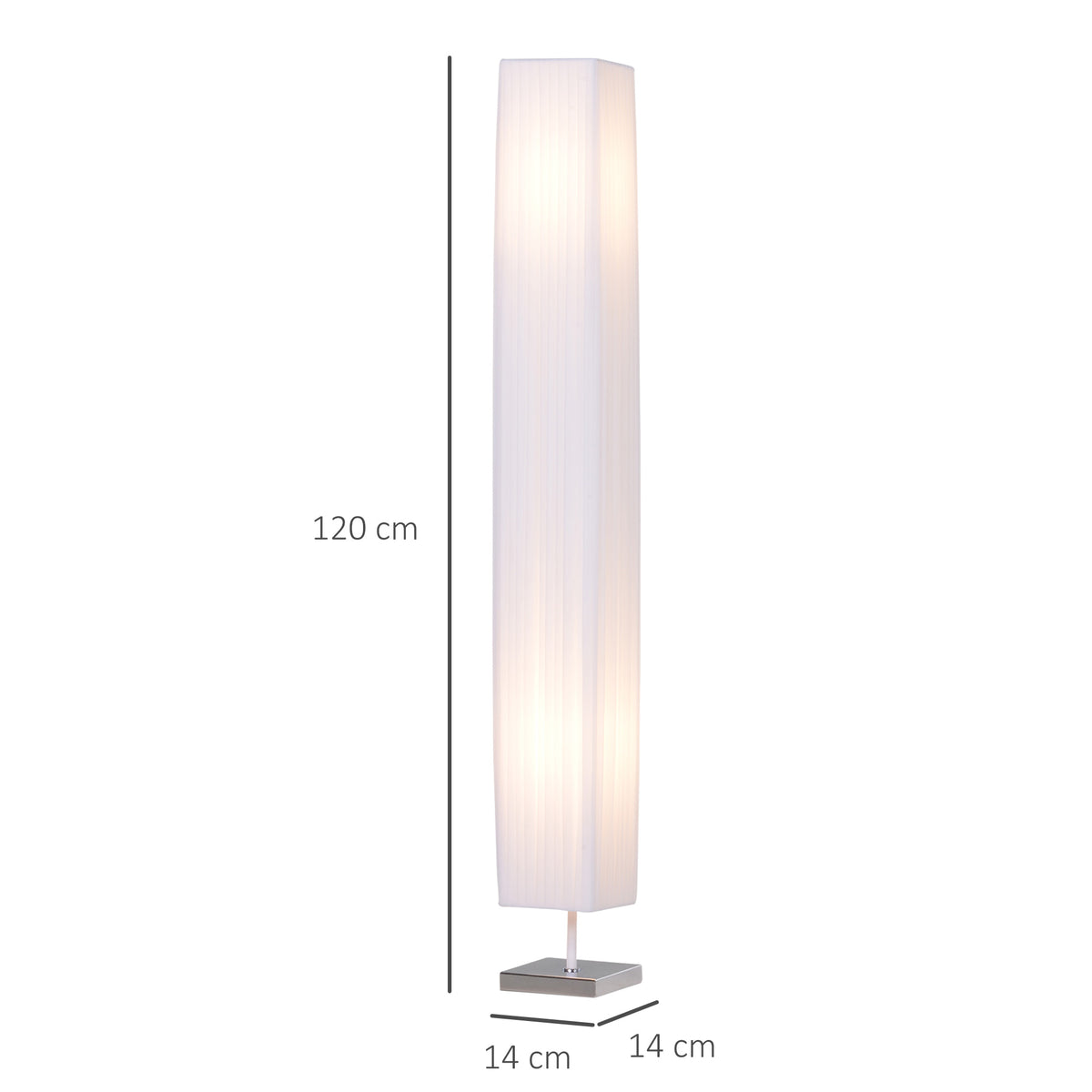 Lampadaire Lampe sur Pied de Salon Style Moderne Lampadaire sur Pied avec Interrupteur Acier Blanc-2