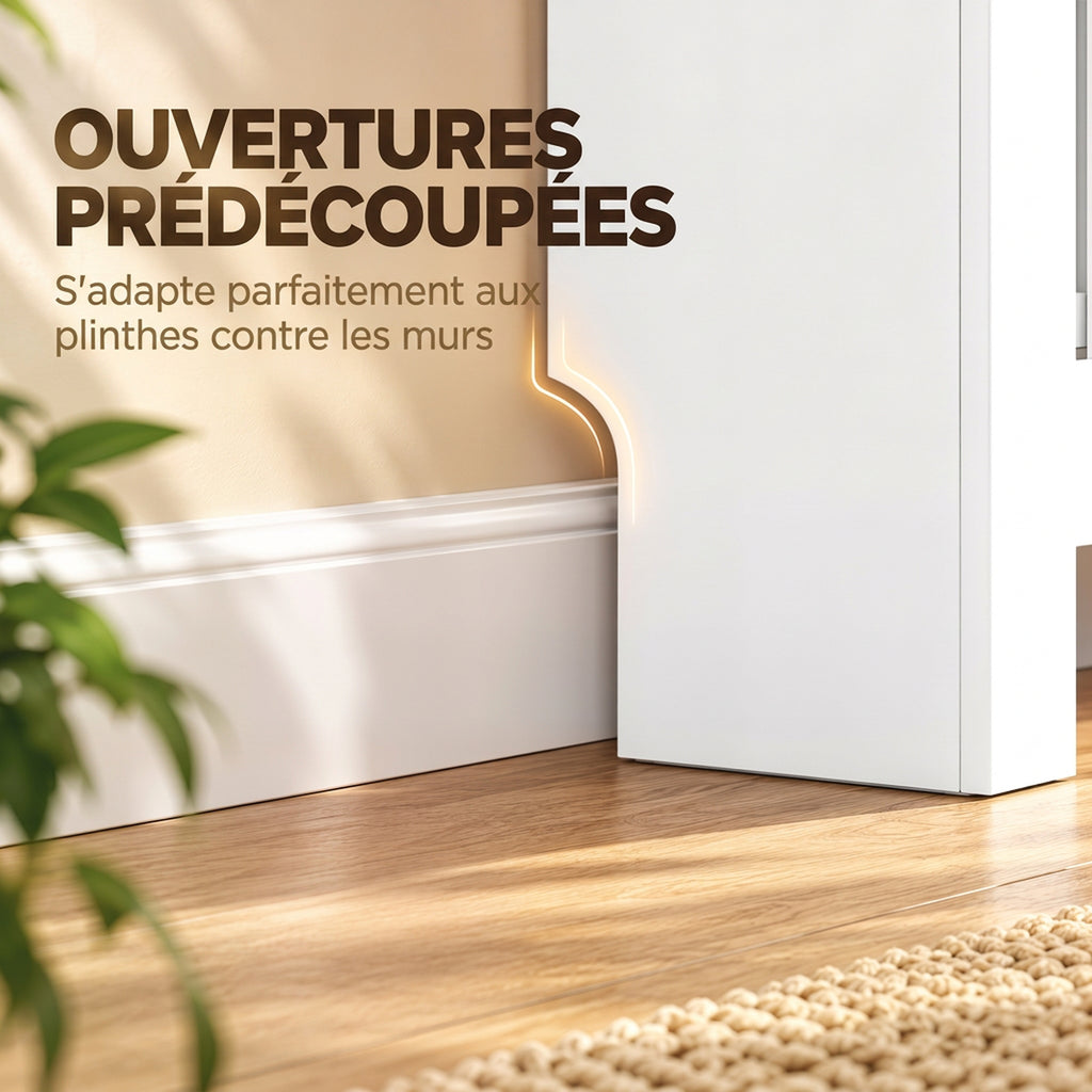 Couvercle de Radiateur en Bois, Cache Radiateur Moderne à Lattes avec Étagères à 3 Niveaux, 78 x 19 x 165 cm, Blanc-5