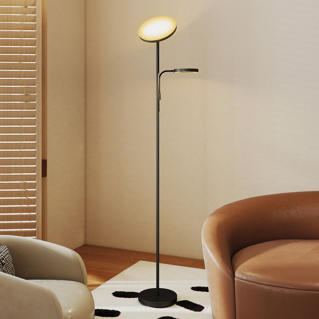 Lampadaire LED 42W dimmable 2700K-6500K 4 couleurs variation continue, 4 modes scène, télécommande et contrôle tactile-8