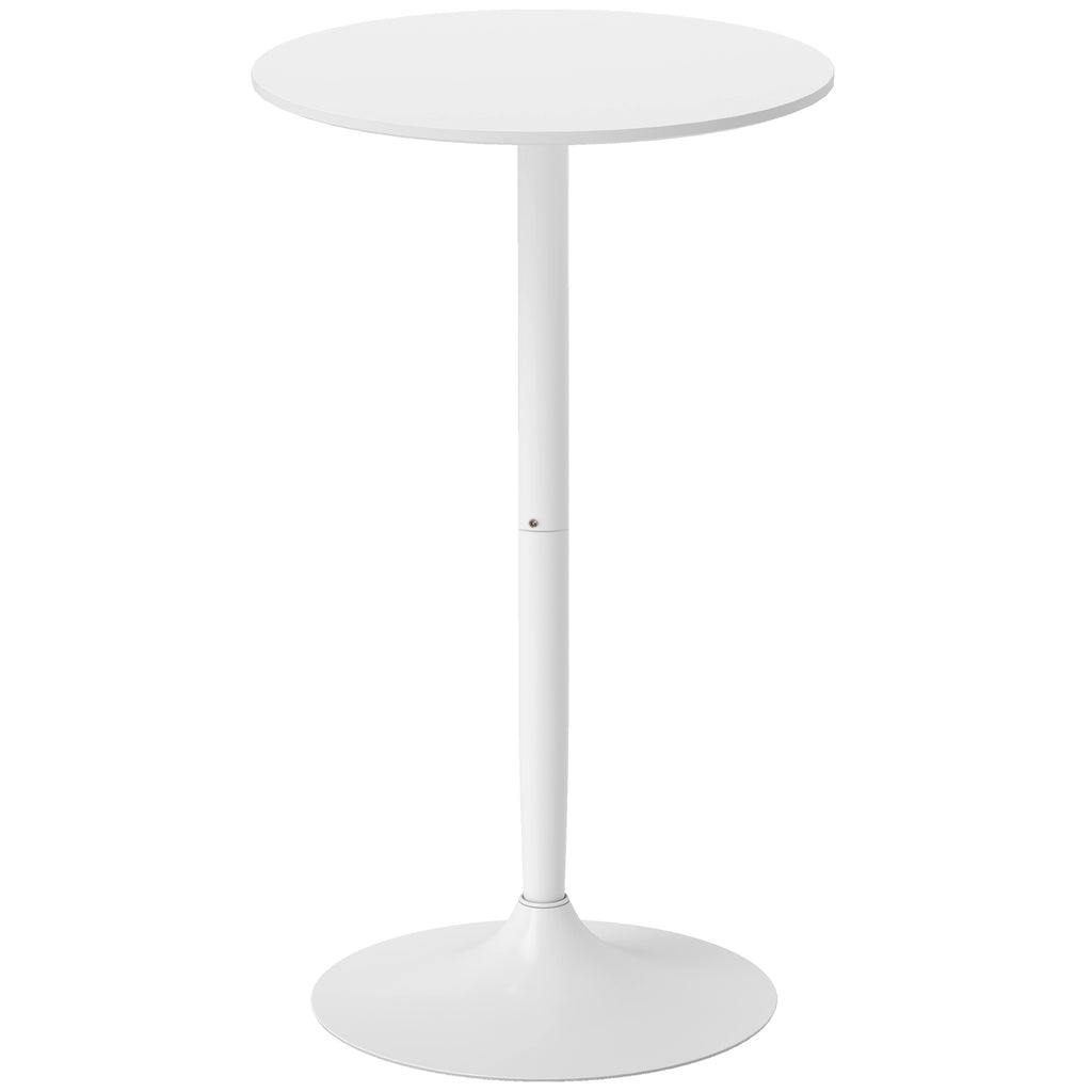 Table de bar ronde table de bistro mange-debout table de cuisine style contemporain plateau peint et cadre en acier-0
