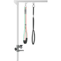 Bras de toilettage pliable pour animaux de compagnie en acier inoxydable avec collier de serrage pour chiens de grande et petite taille hauteur réglable max. 74 cm-0