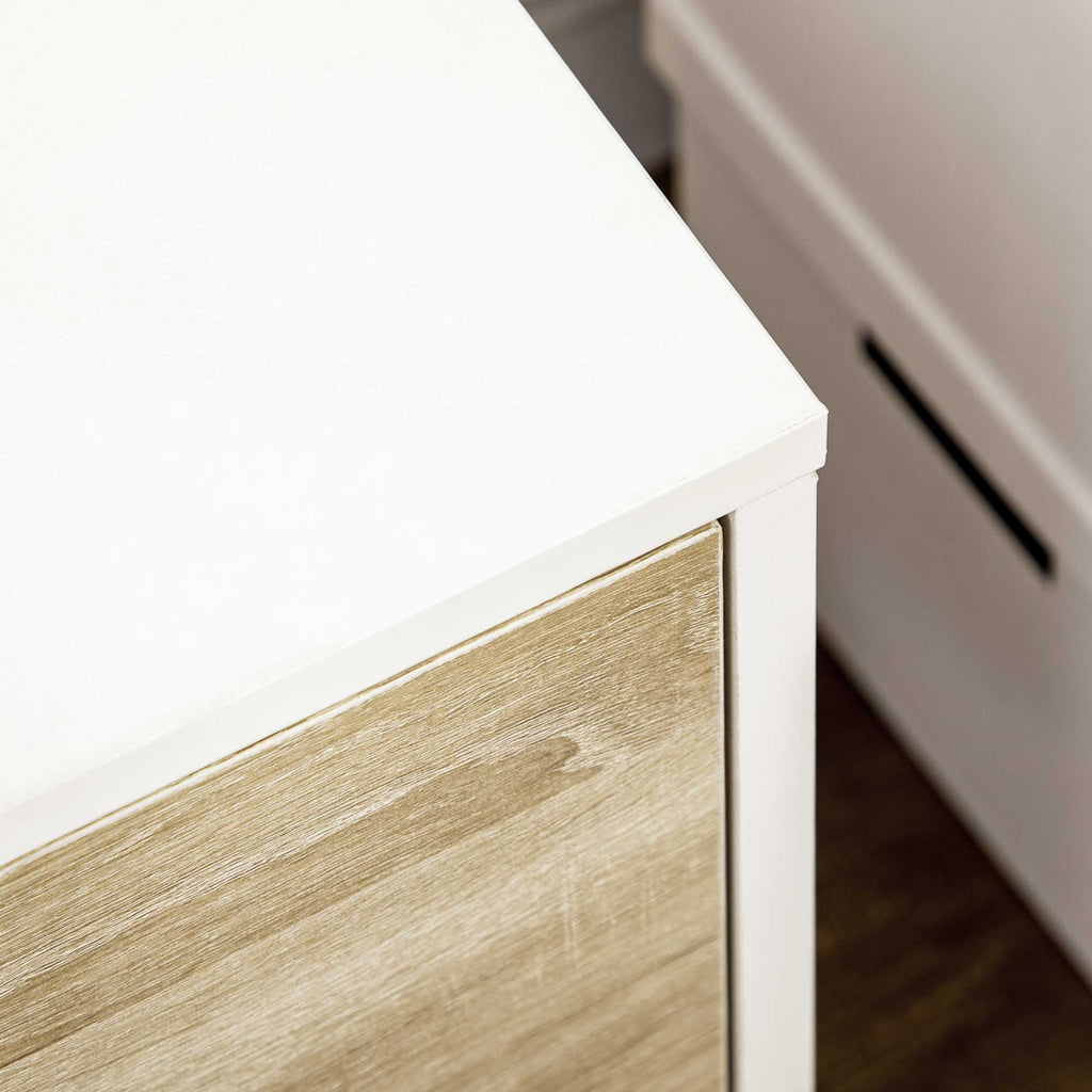 Meuble TV Banc TV Buffet bas Meuble de rangement sur pied avec 2 placards en Bois pour Chambre Salon 110 x 40 x-7