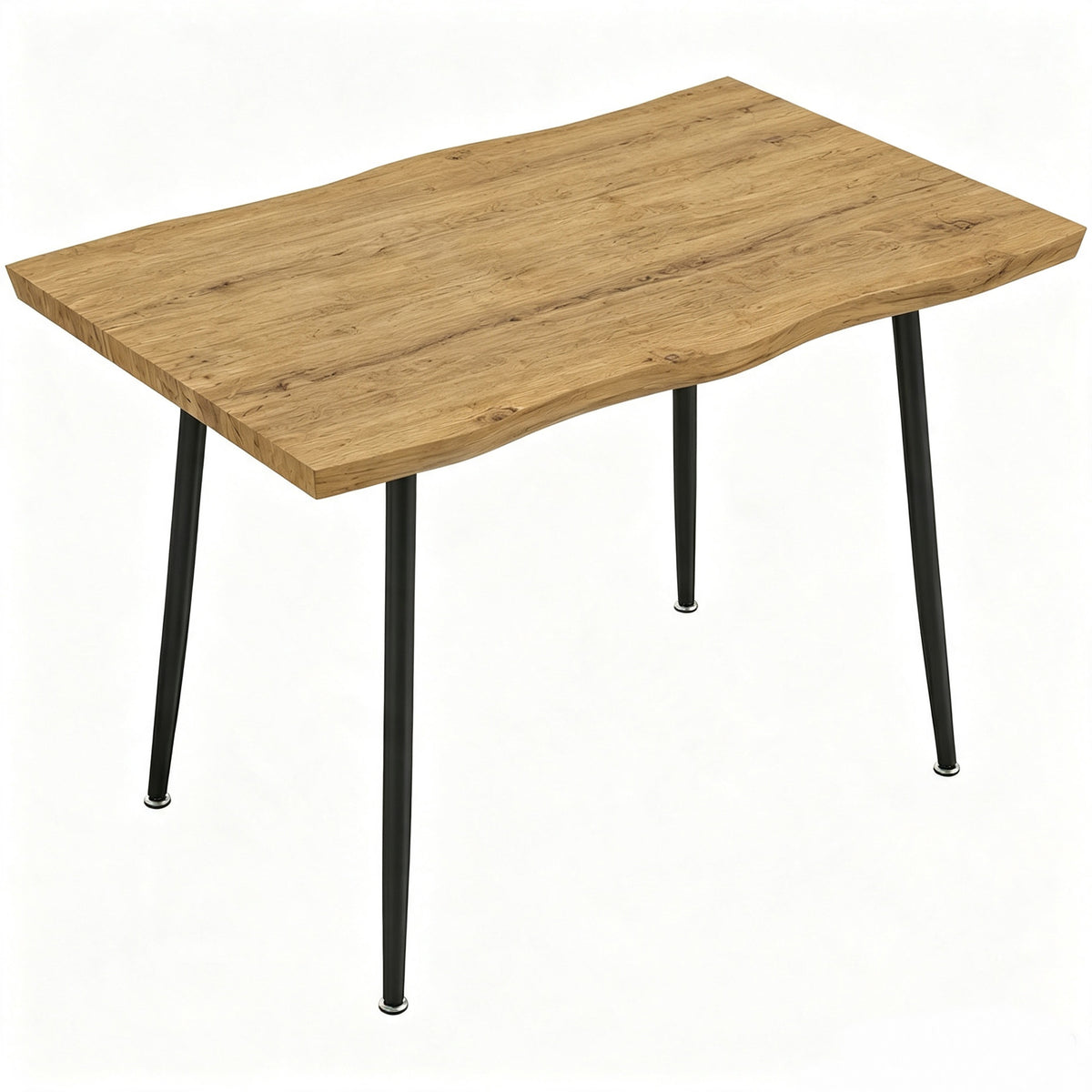 Table à Manger pour 4 Personnes, 110 x 70 x 75 cm, Table de Cuisine Rectangulaire, Plateau Épais Effet Bois, Chêne-0