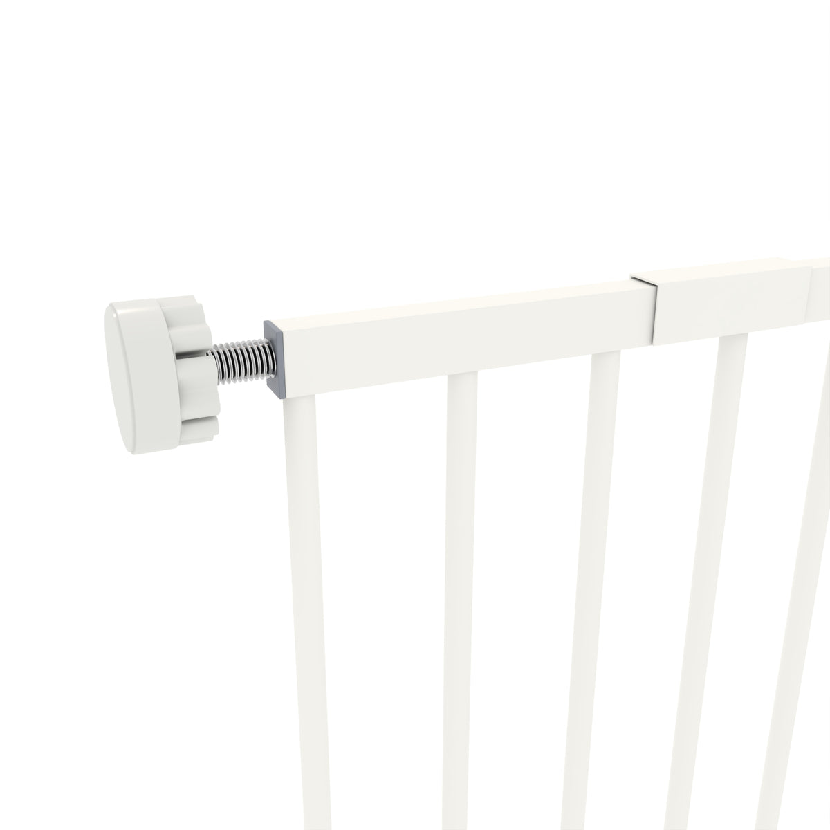 Barrière de sécurité animaux porte fermeture automatique système de double verrouillage sans perçage 3 extensions blanc-9