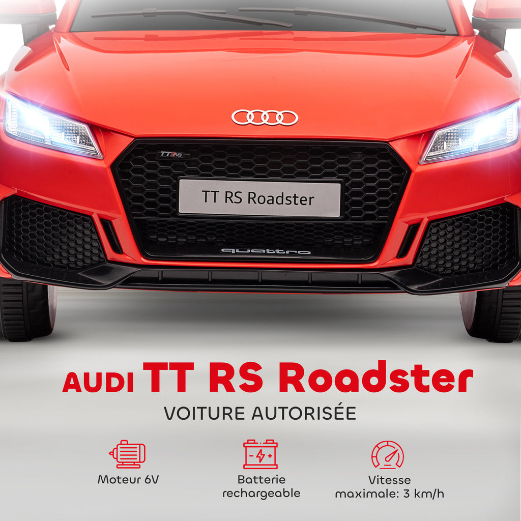 Véhicule électrique Enfant TT RS 12 V 30 W V. Max. 3 Km/h télécommande Effets sonores + Lumineux Rouge-3