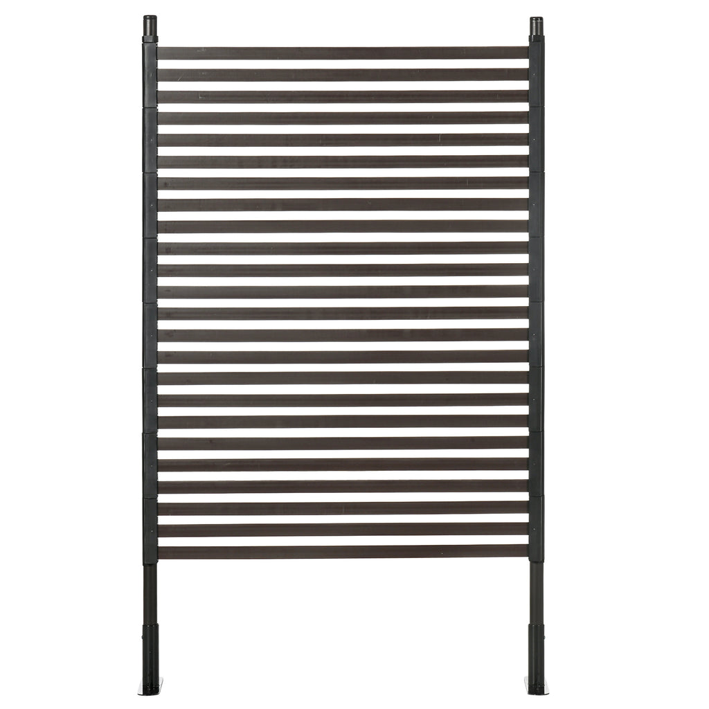 Panneau clotûre de jardin brise vue en métal extérieur avec pieds ou piquets à planter, modulaire, 93L x 22l x 150H cm-6