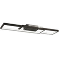 Plafonnier LED rectangle 43W, luminaire plafonnier 3000-6000K, 4600LM, télécommande, 70 x 30 cm, noir-0