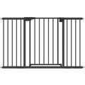Barrière de sécurité pour chiens et bébés 76 à 130 cm avec extension fixation par pression sans perçage blanc-0