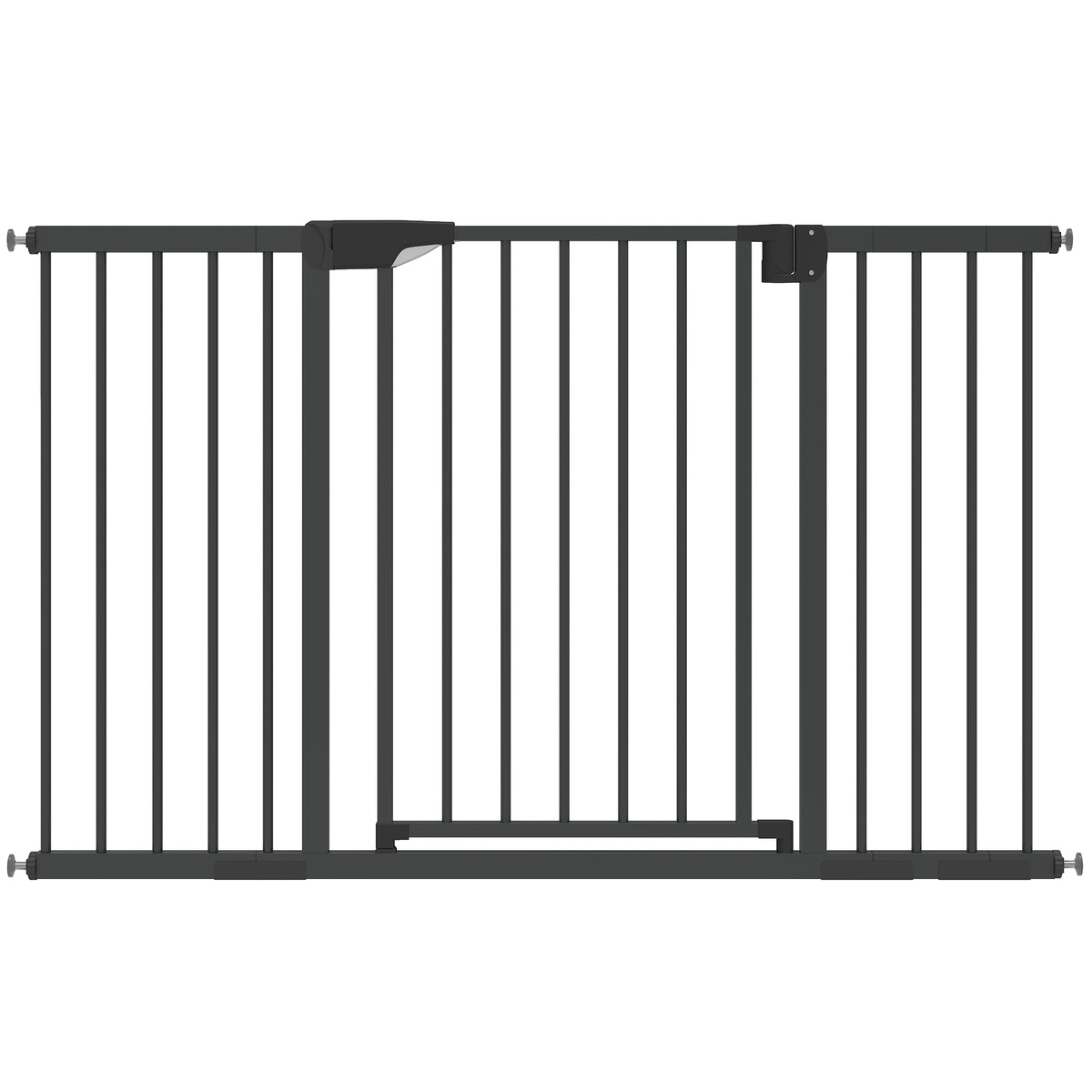 Barrière de sécurité pour chiens et bébés 76 à 130 cm avec extension fixation par pression sans perçage blanc-0