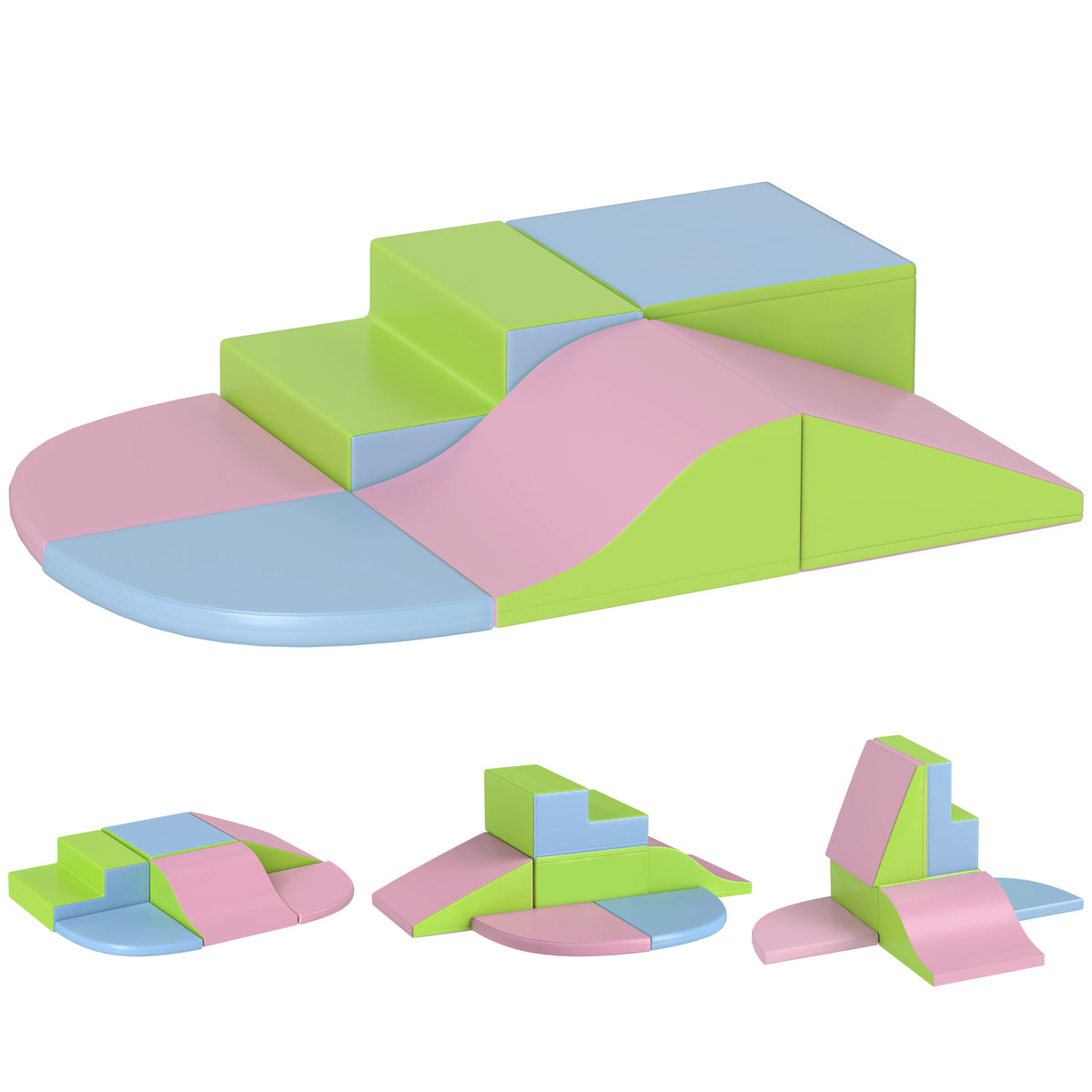 Module motricité bébé 6PCS parcours motricité bébé en mousse EPE pour enfants d'âge préscolaire, multicolore-0