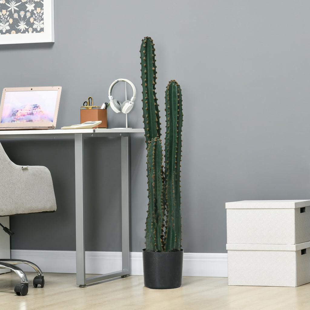 Cactus artificiel grand réalisme plante artificielle grande taille dim. Ø 18 x 120H cm vert-3