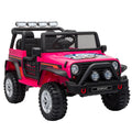 Voiture électrique enfant 2 places 12,8 V, 2 moteurs, batterie lithium, télécommande parentale, Rose-0