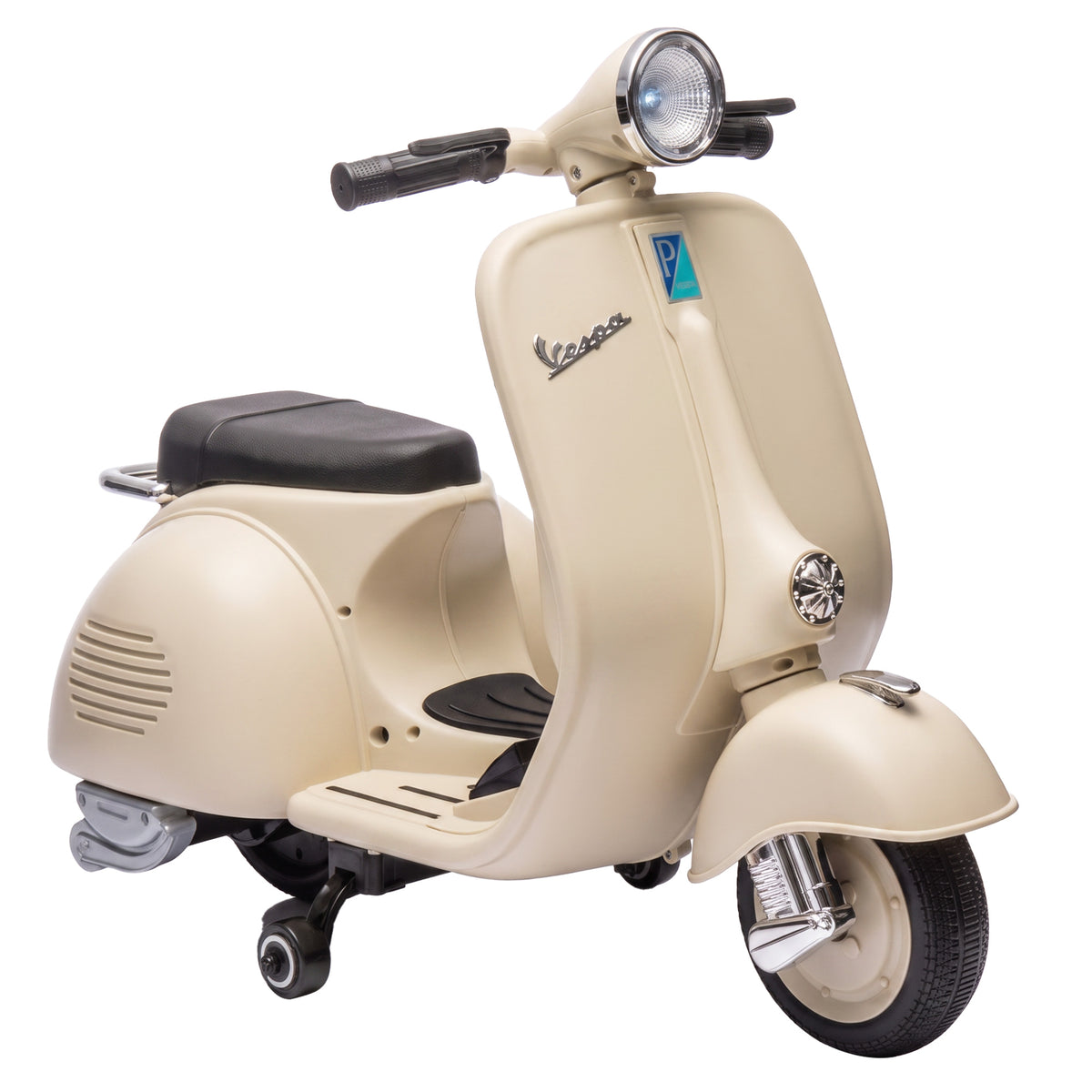 Moto Électrique Enfants VESPA sous Licence, Vitesse Max 5 Km/h, Musique & Lumière, 3+ ans, Blanc-0