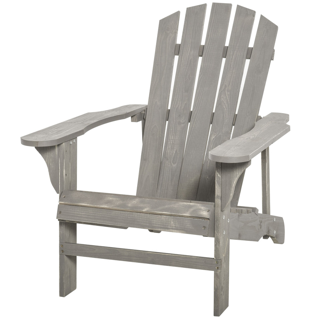 Fauteuil adirondack Fauteuil de Jardin Chaise de Jardin de Plein Air dim. 78L x 89P x 88H cm Bois Massif Sapin-9