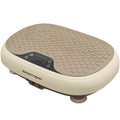 Plateforme Vibrante, 20 Niveaux de Vitesse, 3 Programmes, Écran LED et Télécommande, 46 x 33 x 13,5 cm, Beige-0