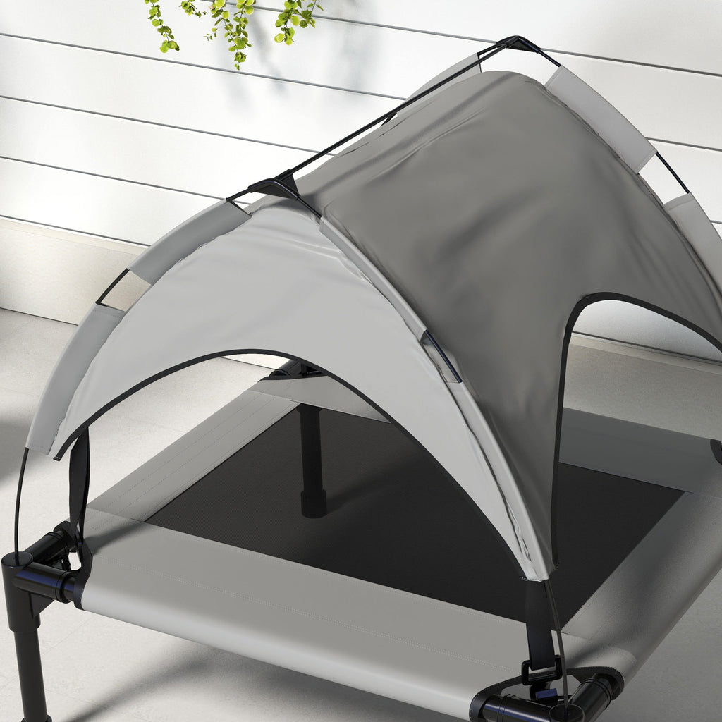 Lit pour chien chat sur pieds grand confort velum anti-UV oxford sac de transport inclus 76 x 61 x 69,5 cm gris-7