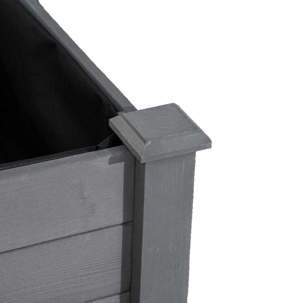 Jardinière sur Pieds Potager dim. 122,5L x 56,5l x 76H cm Inserts d'irrigation + Feutre de Drainage Bois Massif Sapin-9