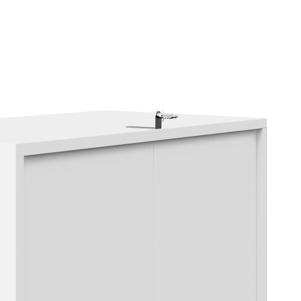 Bibliothèque Arquée 5 Niveaux, Étagère à Livres, Meuble de Rangement, Étagères Réglables, 50x30x183cm, Blanc et Chêne-9