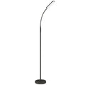 Lampadaire sur pied de salon avec télécommande, contrôle tactile, température couleur et luminosité réglables, noir-0
