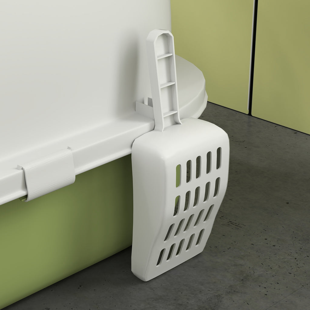 Maison de toilette pour chat bac à litière fermé chat poignée de transport porte translucide 40,5 x 52 x 39 cm vert-8