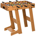 Babyfoot pliable en bois avec 18 joueurs, 2 ballons, 6 tiges et tableau de bord, pour adulte et enfant,  69 x 37 x 70 cm-0