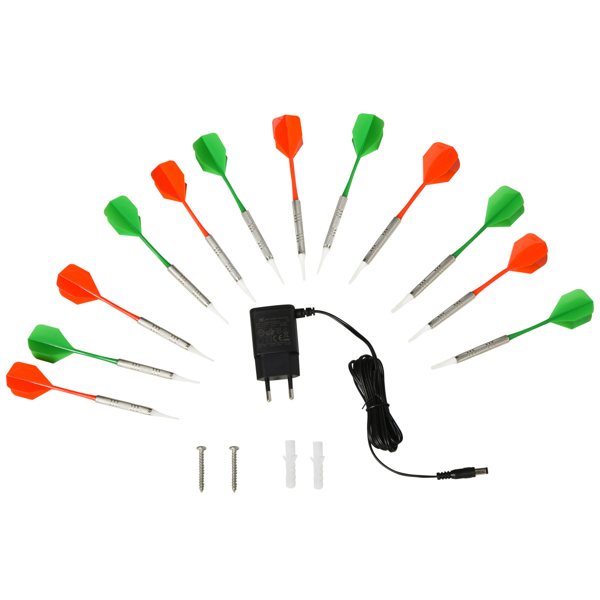 Cible de Fléchettes Électronique 27 Jeux jusqu'à 8 Joueurs LED Haut-parleur Noir-8