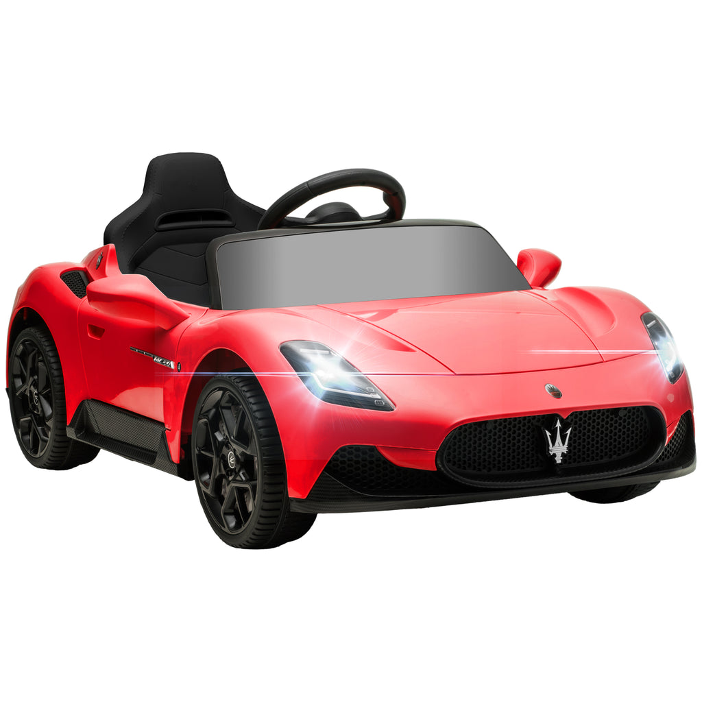 Voiture électrique pour enfants sous licence Maserati MC20 12V, Télécommande, LED, Musique et Klaxon, 3 à 6 Ans, rouge-0