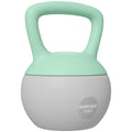 Kettlebell 10kg Haltère avec Poignée Antidérapante pour Fitness Musculation Cardio, Gris et Vert-0