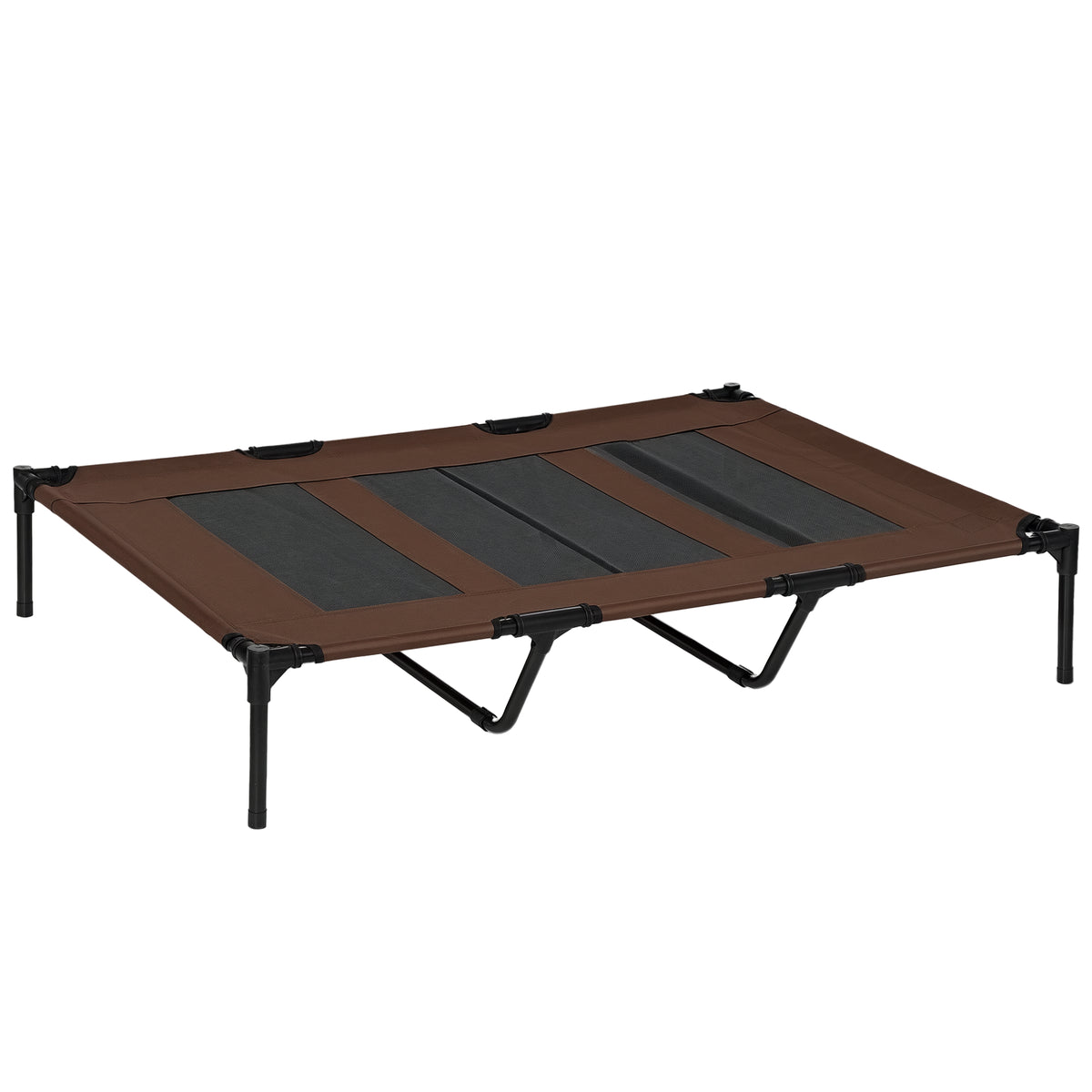 Lit sur pieds XXL pour chien chat lit de camp animal 122L x 92l x 23H cm marron clair-0