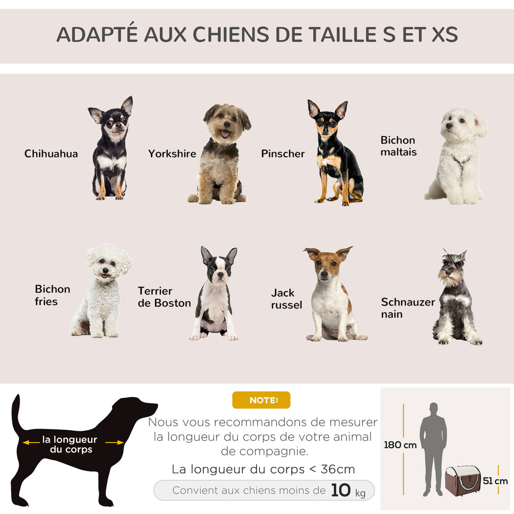 Sac de transport pour chien caisse de transport pliable pour chien respirant avec coussin d'agneau amovible 61 x 46 x 51 cm-6