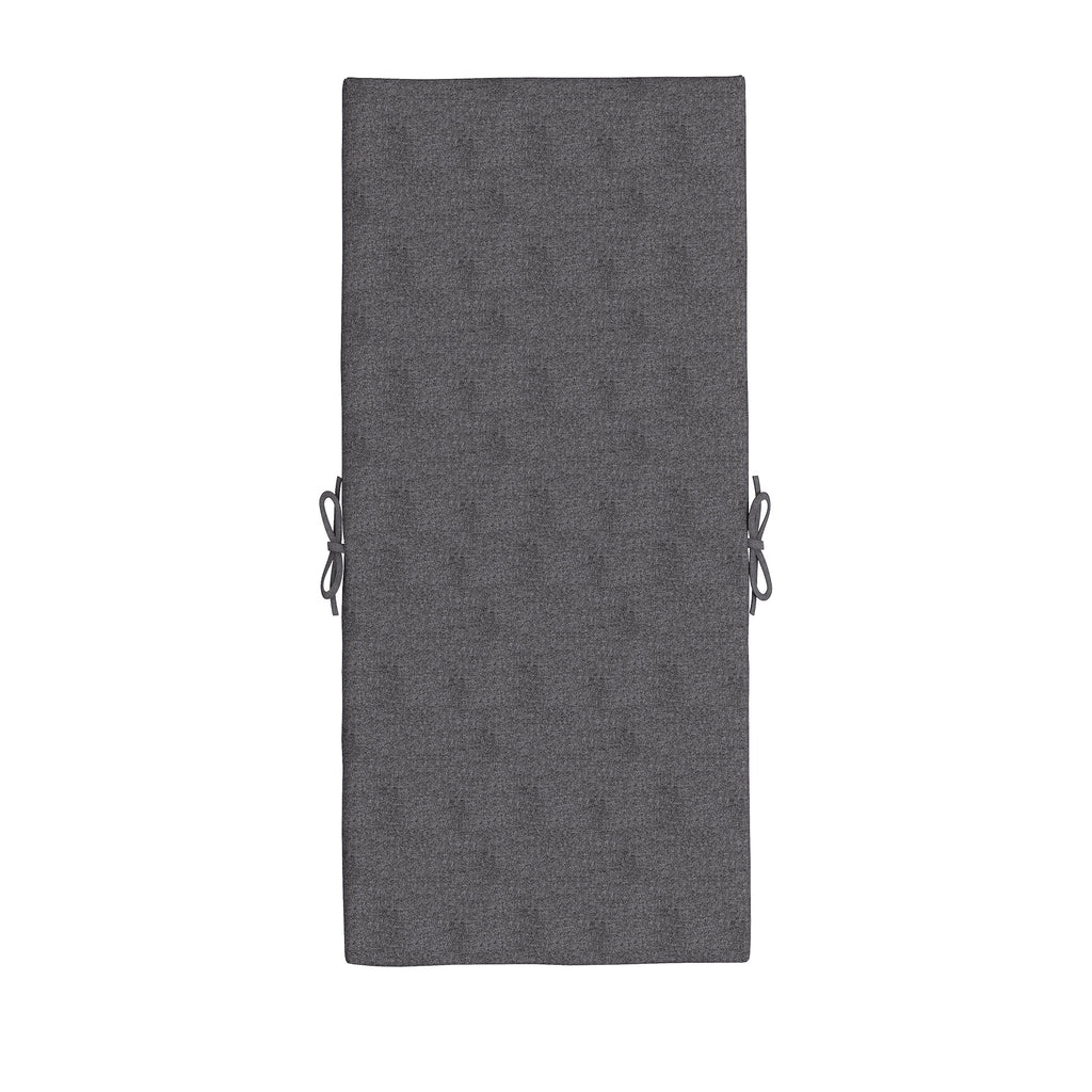 Lot de 2 coussins d'extérieur pour fauteuil chaise à dossier avec attaches rembourrage 8 cm, 112L x 51l cm, gris foncé-6
