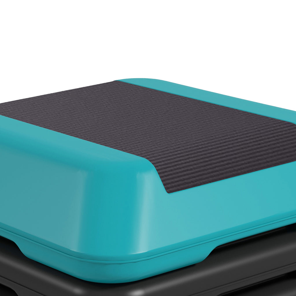 Aerobic stepper marche d'exercice avec 5 hauteur réglable de 10/15/20/25/30 cm charge 150 kg pour maison gym bleu-9