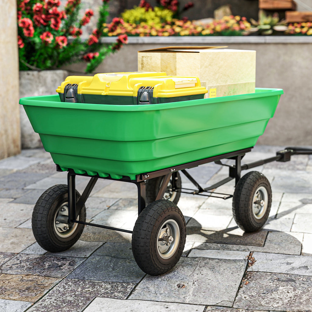 Lot de 4 Pneus Pneumatiques de Remplacement Alésage de 16mm pour Chariot de Jardin, Brouette et diable-5