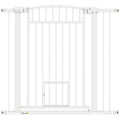 Barrière de sécurité chien système de double verrouillage montage par pression ou perçage largeur 76-104 cm blanc-0