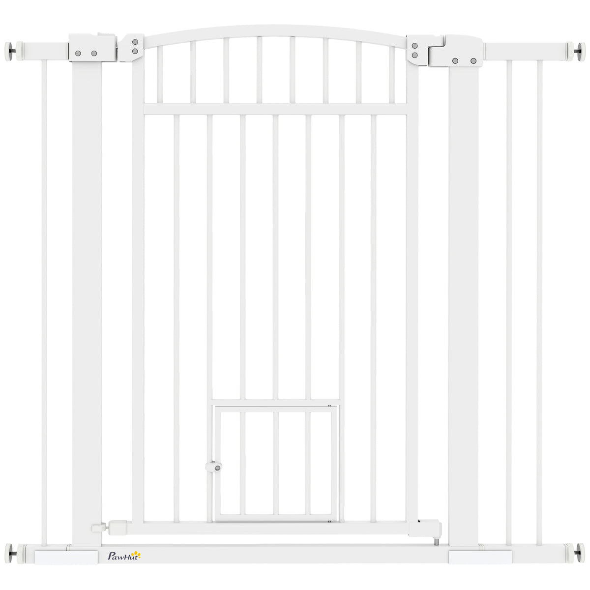 Barrière de sécurité chien système de double verrouillage montage par pression ou perçage largeur 76-104 cm blanc-0