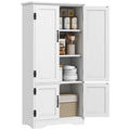 Buffet de cuisine armoire de cuisine contemporaine multi-rangements 2 placards 3 étagères 60 x 30 x 123 cm blanc-0
