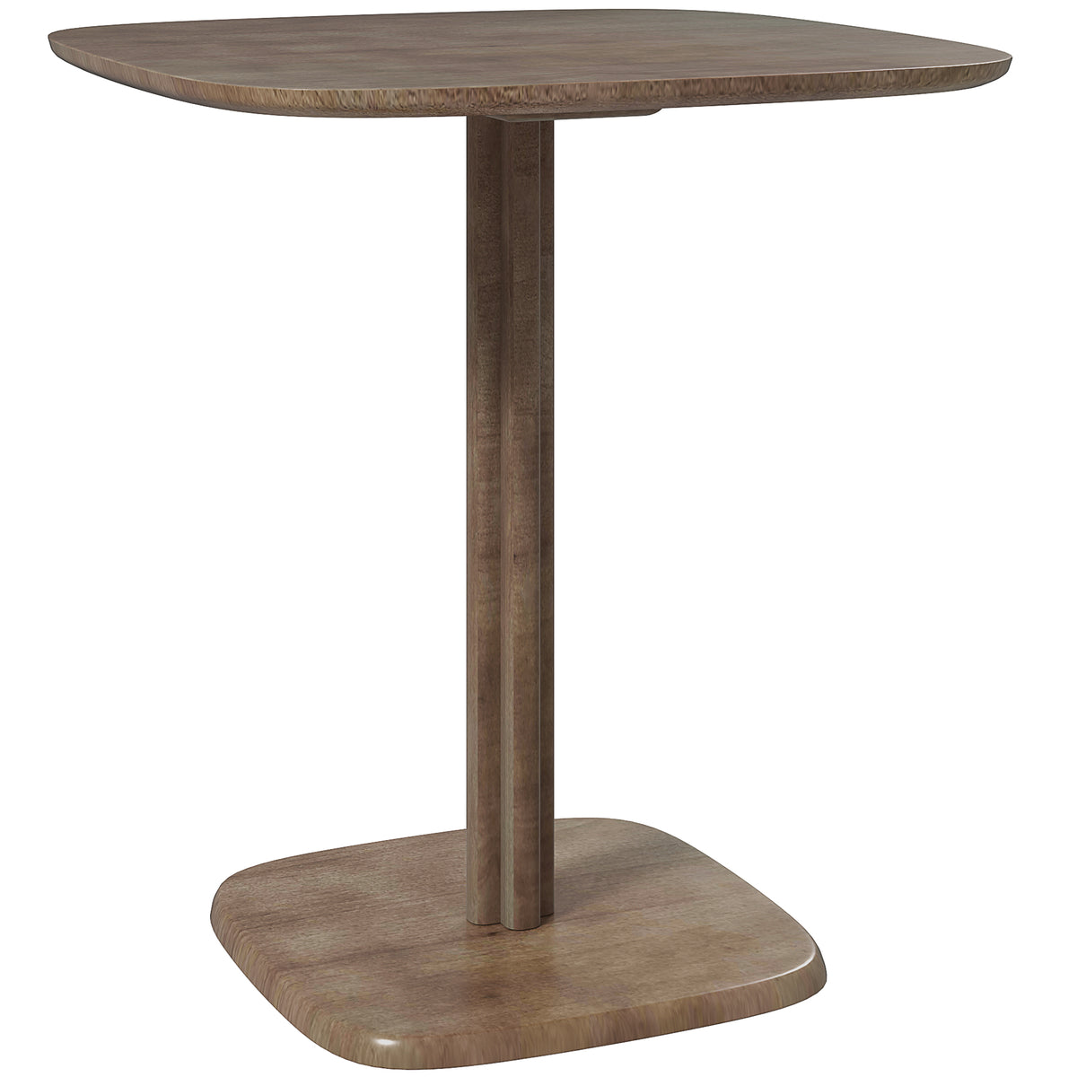 Table à manger pour 4 personne table de cuisine carrée style moderne avec plateau aspect bois, 70 x 70 cm, marron-0
