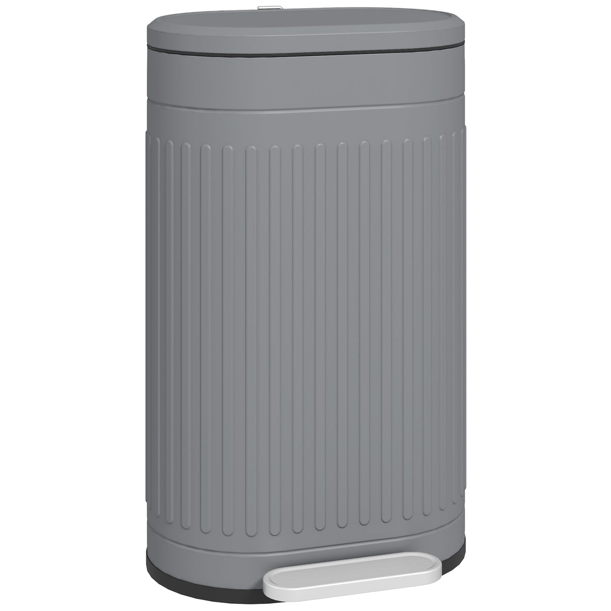 Poubelle de cuisine poubelle à pédale 30L couvercle à fermeture douce seau intérieur amovible 36,5 x 31,2 x 60,8 cm gris-0