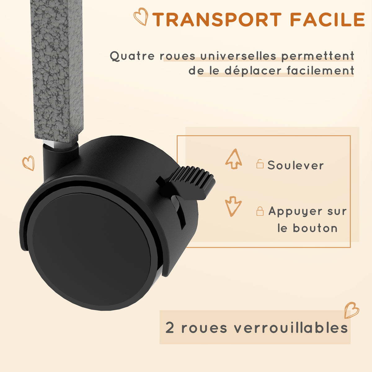 Cage pour rongeurs Multifonction 4 Plateformes 3 rampes 4 Portes dim. 80L x 52l x 128H cm acier Gris argenté Noir-4