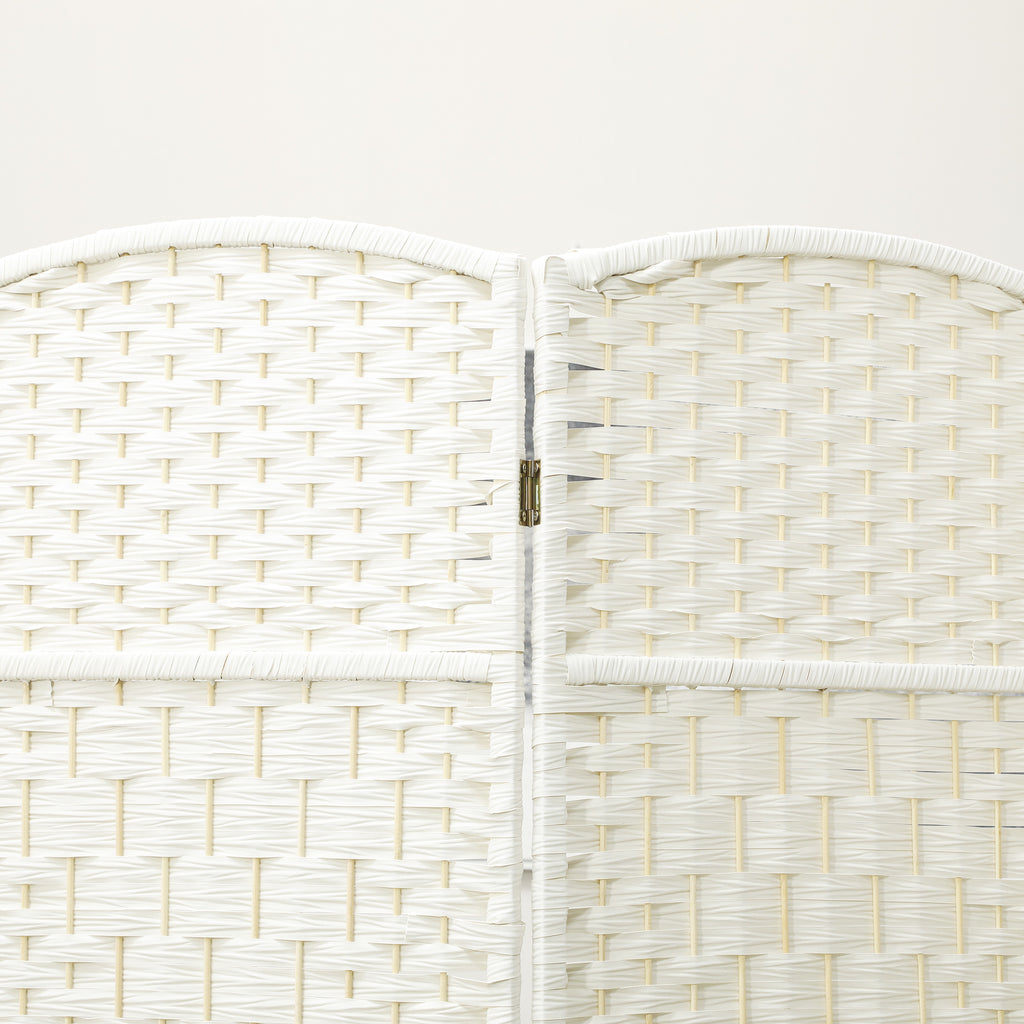 Paravent intérieur en bois 4 panneaux séparateur de pièce pliable pour salon chambre 180 x 180 cm blanc-7