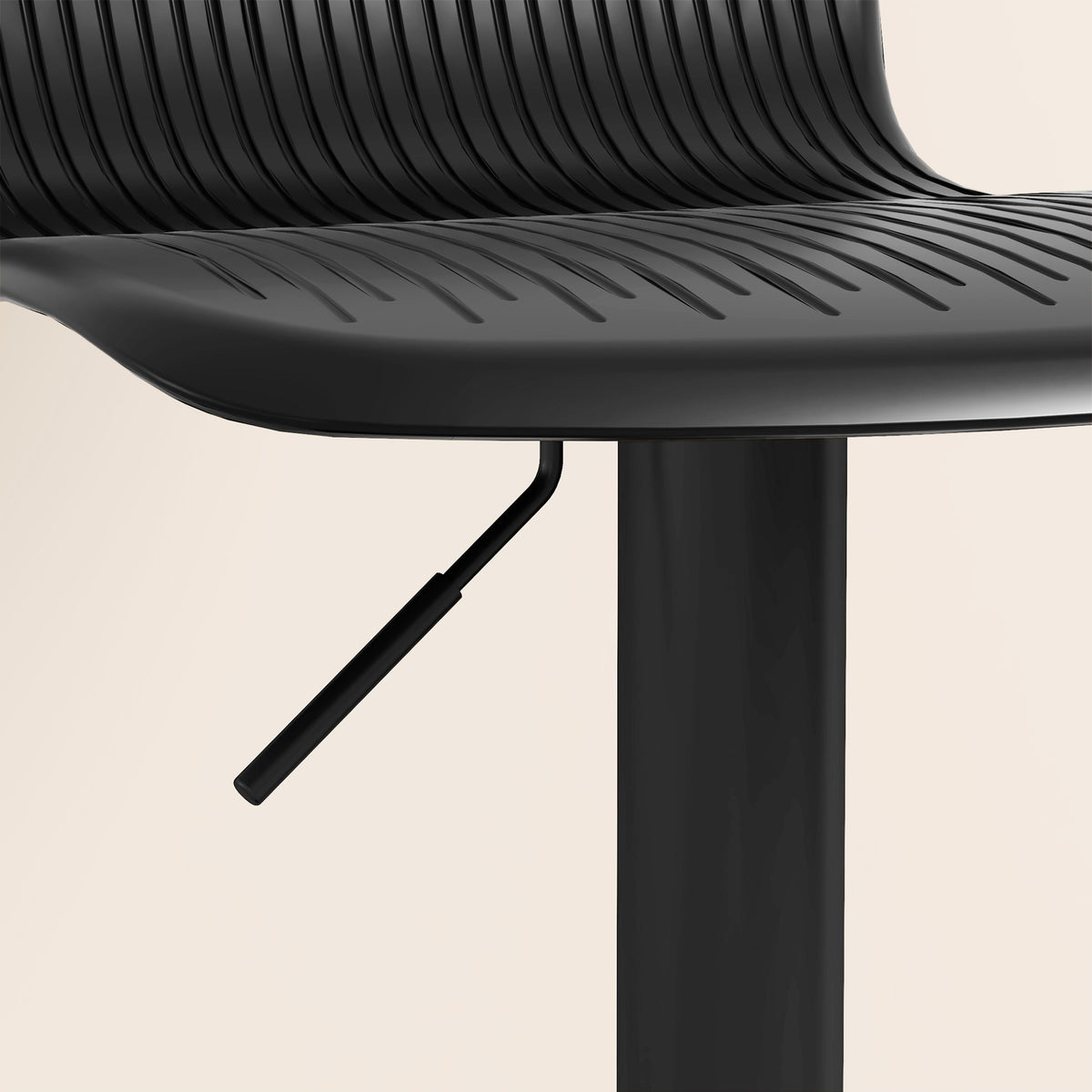 Lot de 2 tabourets de bar, chaises de bar réglable en hauteur, dossier et repose-pieds, 38,5x40x76,5-97,5cm, noir-8