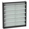 Vitrine pour collection vitrine murale 80 x 9,5 x 83 cm 6 étagères réglables en hauteur 2 portes coulissantes en verre-0