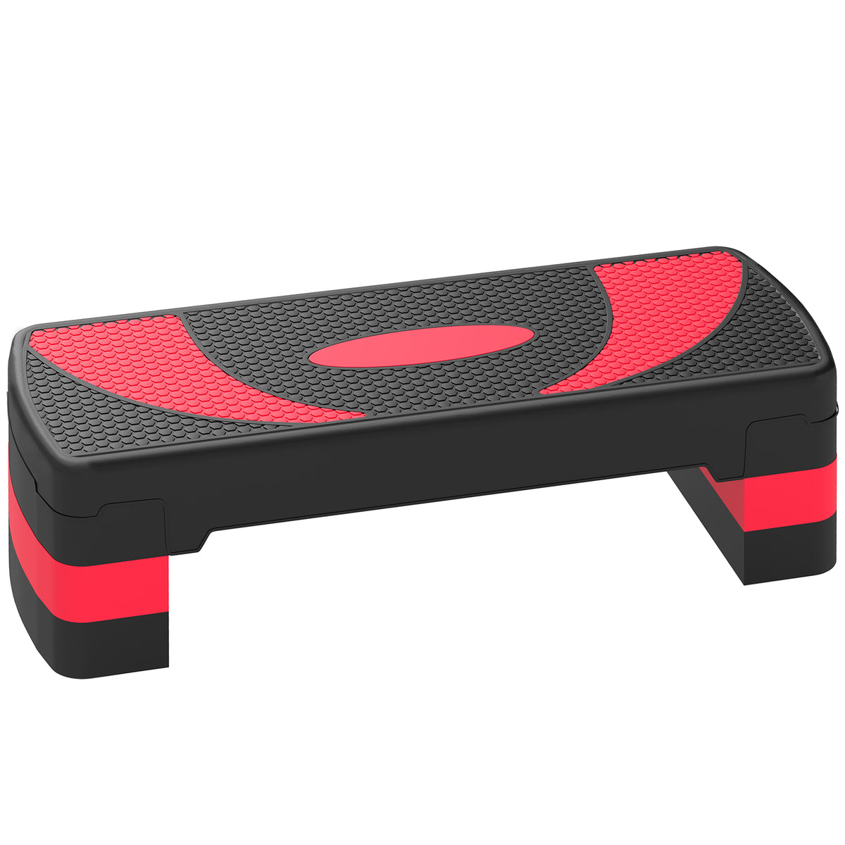 Stepper fitness aérobic hauteur réglable surface antidérapante 80 x 31 x 20 cm noir rouge-0