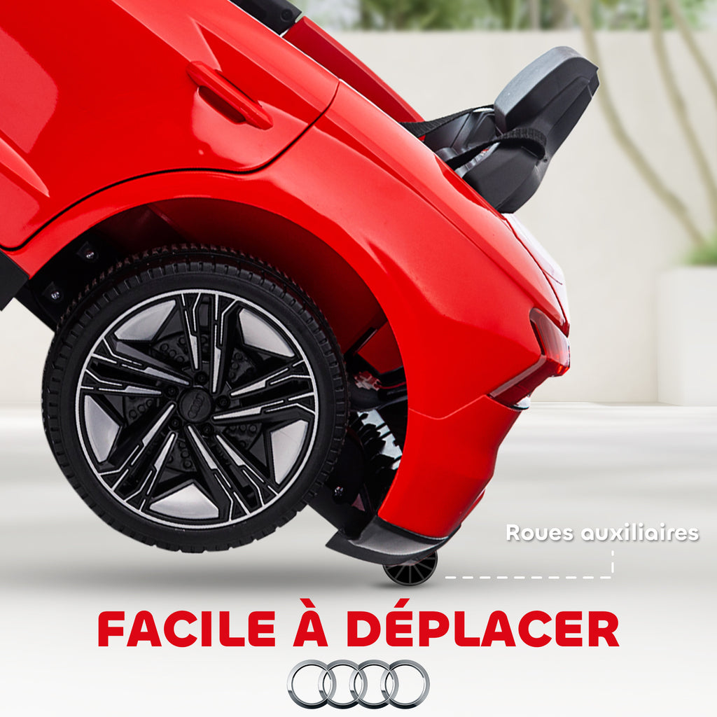 Voiture électrique enfant 12 V - véhicule électrique avec télécommande parentale fournie - V. Max. 5 Km/h - effets sonores, lumineux - Audi RS E-tron GT rouge-5