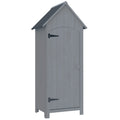Armoire de jardin en bois Abri de jardin Armoire à outils Cabane en bois Toit bitumé Gris 77,5 x 54,2 x 179,5 cm-0