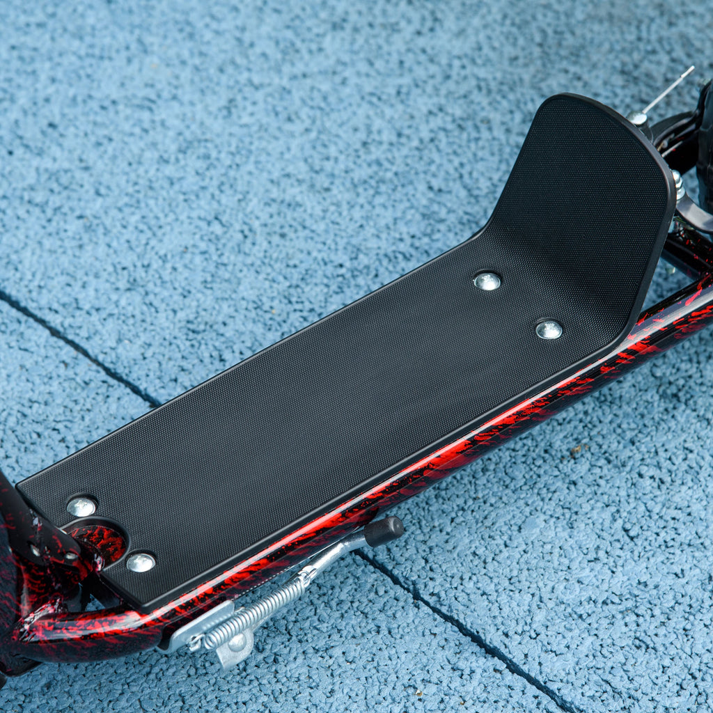 Trottinette patinette scooter enfant grandes roues de 6 à 12 ans hauteur réglable frein arrière béquille rouge-7