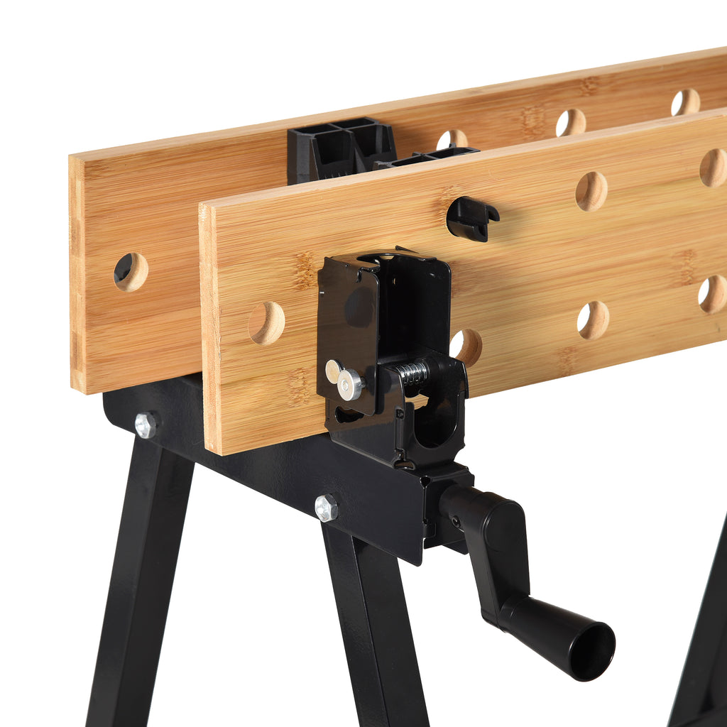 Établi pliant établi de serrage avec 4 serre-joints table de travail, charge 150 kg, 63,5x60,5x78cm, noir-8
